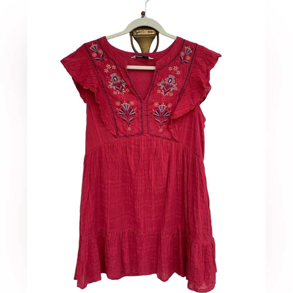 Sonoma red boho dress size L